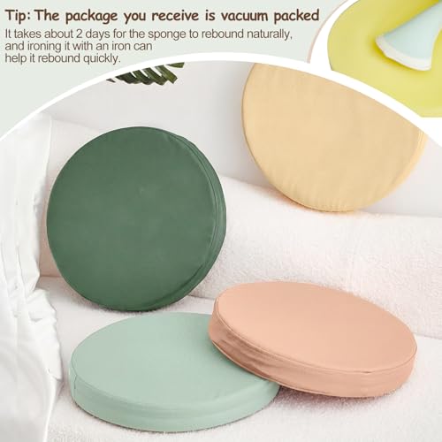 Juexica 4 Pcs Extra Thick Flexible Seating Floor Cushions Assorted Colored Pillow Floor Cushions for Classroom Soft Flexible Seating for Kids Learning Sitting Daycare School Chair (Matcha Color) - color: Matcha Color