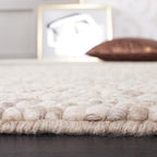 SAFAVIEH Natura Collection Accent Rug - 2'3" x 4', Beige, Handmade Wool Blend, Textured Design, Ideal for Hallway, Bedroom, Foyer (NAT620B) - color: Beige, size: 2'3" x 4' (Rectangular)