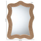 Bali & pari Quiana Coastal Woven Rope Accent Wall Mirror