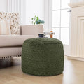 Asuprui 20x14 Inch Unstuffed Ottoman Pouf Cover – Lightweight Foot Rest, Floor Bean Bag Chair, Storage Pouf for Living Room, Bedroom & Balcony (Filler Not Included) (Green) - color: Green