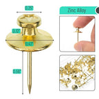 Mr. Pen Double Headed Picture Nails - 50 Pack, Gold, Tacks for Wall Hangings - color: Gold, size: 50 Pack