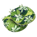 LVTXIII Outdoor Bistro Chair Cushions, 15"x15"x4" Round Patio Chair Cushions, All Weather Tufted Seat Cushions for Patio Furniture Use, Set of 2, Jungle Leaves - color: Jungle Leaves