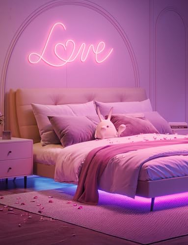 Govee RGBIC Neon Lights, LED Smart Neon Rope Light 2 Works with Matter, Alexa, Google Assistant, Custom DIY Neon Strip Lights for Bedroom and Wall Decor, Softer Material, 9.8ft, White - size: 9.8ft