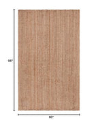SAFAVIEH Natural Fiber Collection Area Rug - 5' x 8', Natural, Handmade Jute, Ideal for The Living Room, Bedroom, Dining Room (NF402A-5) - size: 5' x 8' (Rectangular)
