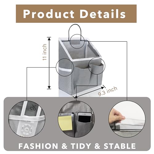 Kanrichu 2pcs Wall Hanging Baskets for Organizing, Hanging Storage Bag as Over the Door Organizer, Wall File Organizer, Rv Storage and Organization. For Bedroom, Office, Camper (Black-Upgraded) - color: black-2pcs