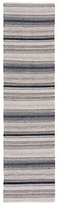 SAFAVIEH Montauk Collection Runner Rug - 2'3" x 9', Grey & Black, Handmade Flat Weave Boho Stripe Cotton, Ideal for High Traffic Areas in Living Room, Bedroom (MTK851H) - color: Grey/Black, size: 2'3" x 9' (Runner)