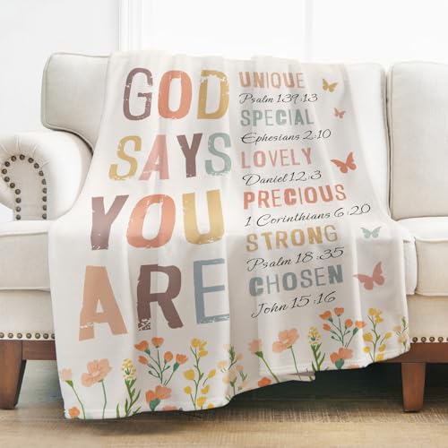 Levens Christian Blanket Gifts for Women 50"x60" Inspirational Spiritual Scriptures Religious Gifts for Men Women Catholic Bible Verse Prayer Blessed Throw Blankets, Christian Christmas Birthday Gifts - color: Christian Blanket Gifts Tawny9, size: 50"x60"