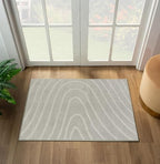 LUXE WEAVERS Modern Geometric Wave Gray 2x3 Area Rug - color: Grey, size: 2' x 3' (Rectangular)