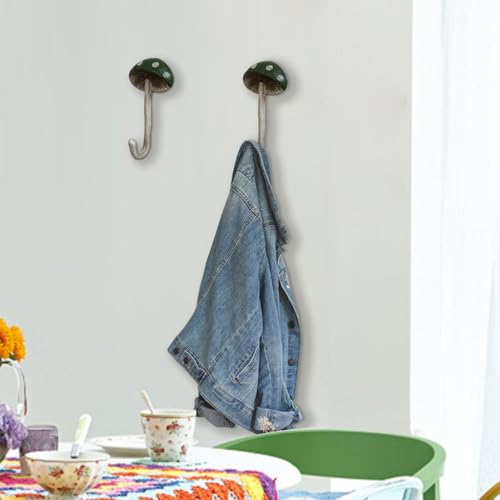 Bohemian Mushroom Wall Hook - Unique Cute Cool Fun Wall Hook Furniture Room Decor for Coat and Towel - Nursery, Kitchen, Bedroom, Bathroom，Coat Hooks (Ellipse)