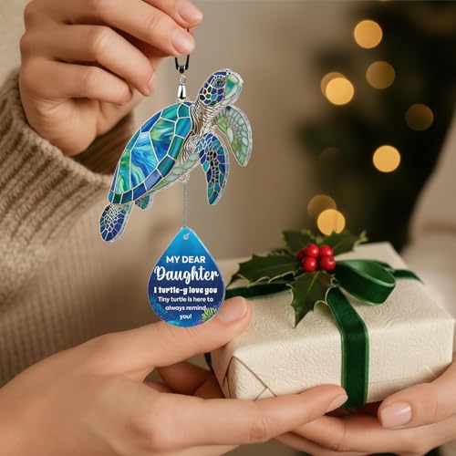 Funny Turtle Daughter Gifts from Mom Dad - Christmas Birthday Gifts for Adults Daughter in Law Bonus Step - I Love You Small Cute Stuff Things - Graduation Christmas Valentines Day Present for Girl - color: 10 - Daughter Turtle