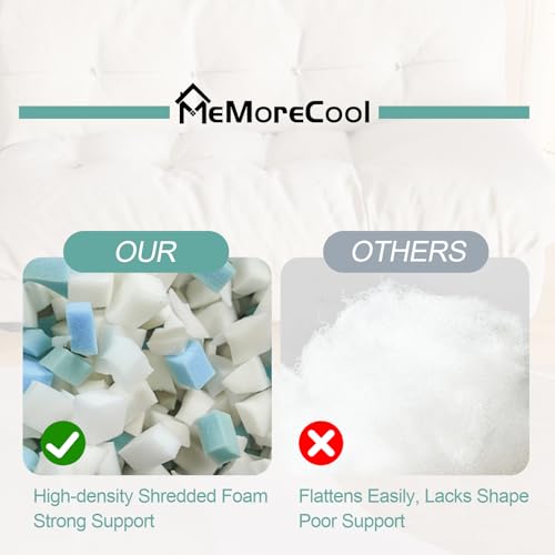MeMoreCool Stuffed Round Pouf Ottoman Foot Rest, Floor Pouf Foot Stool with Soft Foam Chunk Filling, Small Round Ottoman Footstool Circle Footrest for Living Room, Green - color: Teddy Green