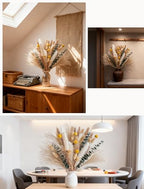 Pampas Grass Boho Decor Bouquet - Natural Dried Flowers Including Billy Balls,Eucalyptus,Bunny Tails Grass,Multi-Scene Decor for Home/Wedding/Living Room/Entryway | Versatile Ins-Style Home Ornament