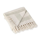 DII Rustic Farmhouse Cotton Cabana Striped Blanket Throw with Fringe, 50 x 60 - Cabana Striped Artichoke - color: Artichoke