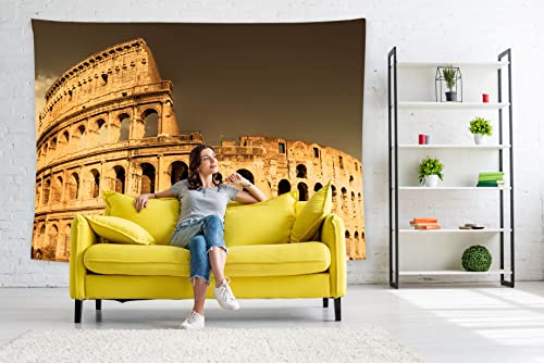feelacle Roman Coliseum Tapestry 80" X 60" Scenery Rome Wall Hanging Party Decorations Home Decor For Bedroom Living Room Dorm (200 X 150cm) - color: Roman Coliseum, size: 80"L x 60"W