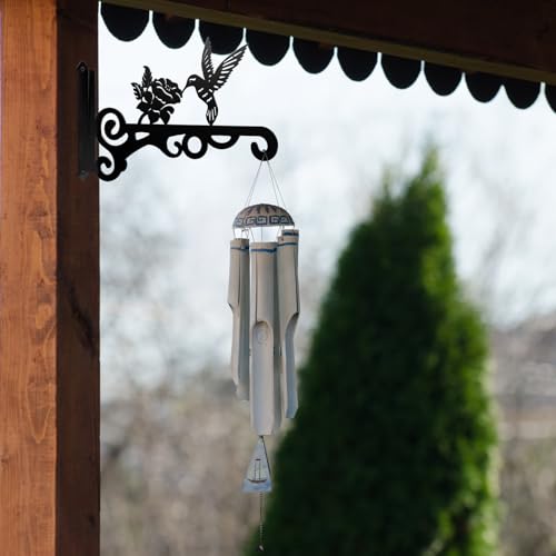 2-Pack 10 Inch Aesthetic Plant Hangers Outdoor – Metal Hanging Plant Bracket with Beautiful Hummingbird Pattern – Heavy Duty Plant Hooks for Hanging Plants, Bird Feeder, Wind Chime, Lantern - color: 2-Pack