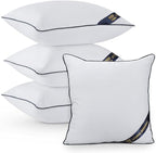 Utopia Bedding Throw Pillow Inserts (Pack of 4, White), 18 x 18 Inches Decorative Indoor Pillows for Sofa, Bed, Couch, Cushion Sham Stuffer