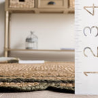 SAFAVIEH Area Rug 5x8 - Natural Fiber Collection - Natural & Olive, Handmade Jute, Ideal for Living Room, Bedroom, Dining Space (NFB125X) - color: Natural/Olive, size: 5' x 8' (Rectangular)