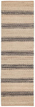 Dash & Albert Jute Ticking Indigo Handwoven Rug, 2.5 X 8 Feet, Blue Stripe Pattern - color: Jute Ticking Indigo, size: 2'6" x 8' (Runner)