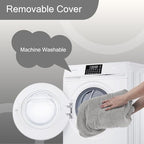 MeMoreCool Square Stuffed Pouf Ottoman Foot Rest, Floor Pouf Foot Stool with Foam Chunk Filling, Soft Stuffed Ottoman Footrest for Living Room, Light Grey - color: Striped Light Grey