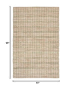 SAFAVIEH Natural Fiber Collection Area Rug - 5' x 8', Green & Natural, Handmade Boho Stripe Farmhouse Rustic Jute & Cotton, Ideal for High Traffic Areas in Living Room, Bedroom (NFB656Y) - color: Green/Natural, size: 5' x 8' (Rectangular)