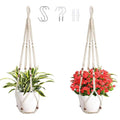 43 Inch Macrame Plant Hanger Large,Heavy Duty Indoor Hanging Plant Holder for Plants Pots Hangers for Live Plants,Outdoor Garden Home and Boho Wall Home Ceiling Decor,2 Set(Planter Pot Not Included)