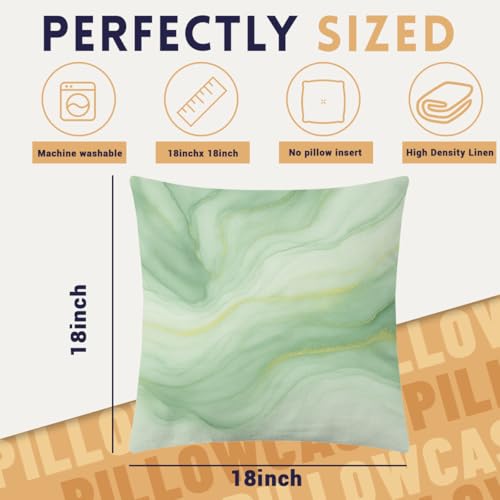 Blue and Gold Throw Pillow Covers 18x18 Set of 4, Modern Abstract Marble Texture Blue Gold Pillowcase Decoration Cushion Cover for Bed Sofa Living Room - color: Blue and Gold