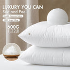 MIULEE Set of 2 Throw Pillow Inserts 20x20 Inches, 100% Virgin Filling Nonwoven Pillow Inserts for Couch Sofa Living Room - size: 20x20