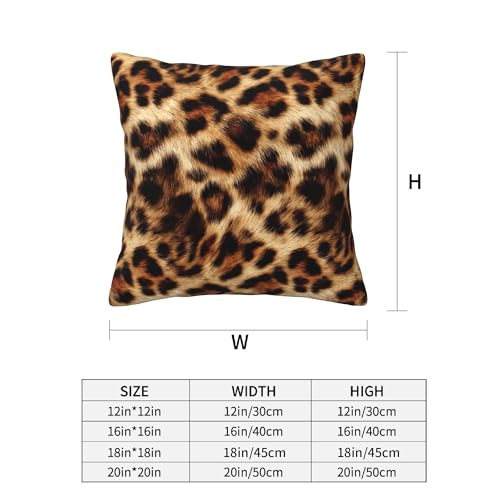 Animal Print Throw Pillow Covers 18 X 18 Inch Set of 4 Decorative Cushion Cover Home Decor for Sofa Chair Couch Bedroom Living Room - color: Animal Print