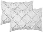 Elegant Comfort 2-Pack Sham Set Pinch Pleat Design, 1500 Premium Hotel Quality Microfiber, Stylish Design-Easy Care, Wrinkle and Stain Resistant, 2-Piece Sham Set, Pleated Standard/Queen, White - color: White, size: 26" x 20" (Pack of 2)