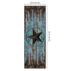 Western Runner Rug 2x6,Rustic Barn Texas Star on Old Wooden Plank,Ultra-Thin Throw Carpet Washable Kitchen Runners Teal Hallway Rug Entrance Door Mat Non Slip Accent Area Rugs for Entryway Laundry - size: 2'x6'
