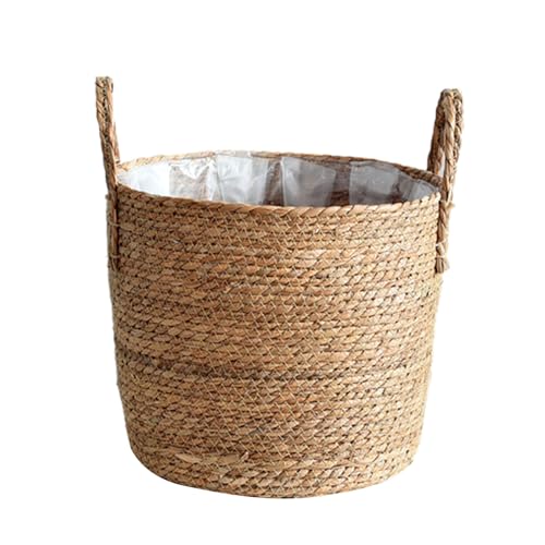 Straw Flower Pots, Plant Baskets Indoor, Basket Planter, Versatile Rattan Grass Woven Flower Planter, Plant Pot for Living Room Balcony Garden Decoration,Indoor & Outdoor - color: Xxxl