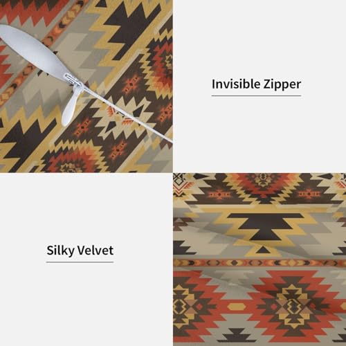 Aztec Geometric Native Throw Pillow Covers 18 X 18 Inch Set of 2 Pillow Cases Decoration Cushion Cover for Sofa Bedroom Living Room Outdoor - color: Aztec Geometric Native