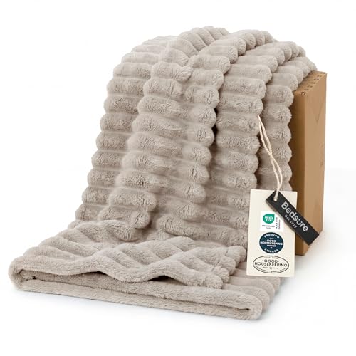 Bedsure GentleSoft Twin XL Blanket for Couch - Cozy Soft Blankets for Women, Cute Small Fleece Throws for Girls, Beige, 66x90 Inches - color: Beige, size: Twin XL
