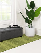 Rugs.com - Angelica Collection Rug – 6 Ft Runner Green Easy-Clean Runner Rug – Perfect for Hallways, Kitchens, and Entryways - color: Green, size: 2' x 6' (Runner)