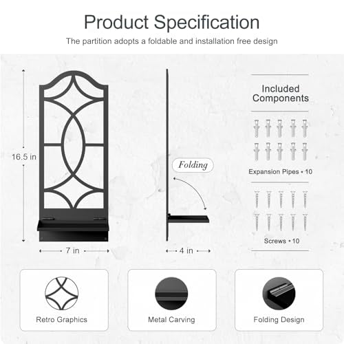 Candle Wall Sconces Set of 2, Black Metal Wall Art Decor for Living Room, Dining Room, Bedroom, Bathroom (16.5 x 7 in) - color: Black Modern