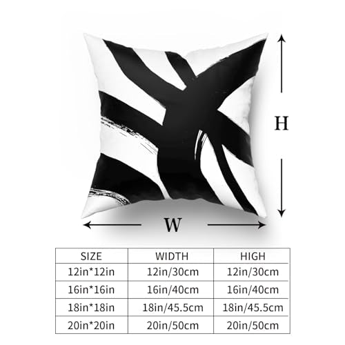 Black and White Throw Pillow Covers 22x22 Abstract Pillow Covers for Couch Modern Striped Cushion Covers Living Room Sofa Bedroom Decorative Pillows Cases Set of 4 - color: Blackwhite, size: 22" x 22" (Pack of 4)