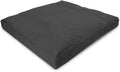 Zabuton Meditation Cushion for Workout - Supportive Yoga Floor Seat Cushion for Comfort & Posture Support - Natural Washable Cotton Fill kneeling Pad - Made in USA - Standard 24x24x2, Black