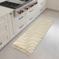 Beautiful 2x6 ft. Boho Runner Rug with Tassels for Your Hallway, Bedroom Or Living Room - Soft Cotton Carpet Fits Perfectly in Any Kitchen/Dining Space - Washable Rug Enhances Any Home Decor