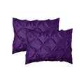Elegant Comfort 2-Pack Sham Set Pinch Pleat Design, 1500 Premium Hotel Quality Microfiber, Stylish Design-Easy Care, Wrinkle and Stain Resistant, 2-Piece Sham Set, Pleated Standard/Queen, Purple - color: Purple, size: 26" x 20" (Pack of 2)