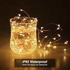 Fairy Lights Plug in,99ft 300 LEDs Christmas Lights Indoor Outdoor Warm White Copper Wire,Long Led Fairy String Lights for Bedroom Party Wedding Patio Yard Christmas Tree Decoration - size: 99FT with Adapter