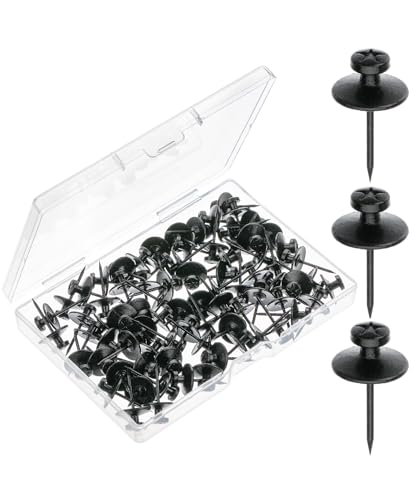 Mr. Pen- Double Headed Picture Hanging Nails, 80 Pack, Black, Picture Nails, Tacks for Wall Hangings, Wall Pins for Hanging, Wall Nails for Hanging, Thumb Tacks for Wall Hanging, Picture Hangers - color: Black, size: 80 Pack