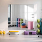 Ruomeng Home Gym Mirror Tiles - 12" x 16" x 12Pcs Frameless Full Length Wall Mirror Tiles Wall Mounted Mirror for Vanity Bedroom, Living Room - size: 16"x12"-12pcs