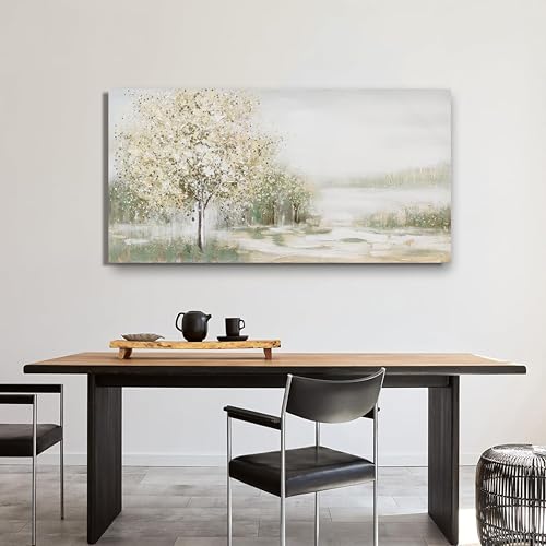 Green Wall Art Canvas Wall Art Decor Spring Scene Nature Landscape Wall Painting Decorations Artwork Wall Art Prints Pictures For Room Living Room Bedroom Office Decor 20x40 Inch - color: Green, size: 40"L x 20"W