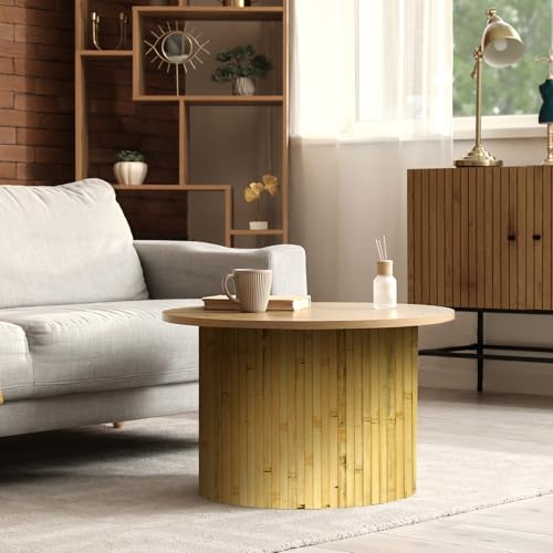 Art3d Natural Bamboo Wall Panel for Interior Wall Decor, Renewable Pole Wrap Wainscoting Paneling for Wall Ceiling Furniture Cabinet Office, 48 x 96 Inch, 2-Pack - Natural - color: Natural, size: 2-48" x 96"