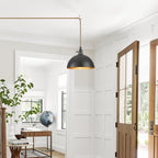 Plug in Pendant Lights Hammered Dome Hanging Lamp with Dimmable Switch 15 Ft Long Hemp Rope Farmhouse Pndant Light Cord Lighting Fixture DIY Hanging Light - color: C 1 Light