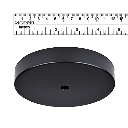Arturesthome 4.7" Black Ceiling Canopy Light Kit Rewind Single Hole with Hardware,Ceiling Plate for Pendant Lighting or Chandelier,Easier to Install Than Standard Canopies - color: Black, size: 4.7 Inch