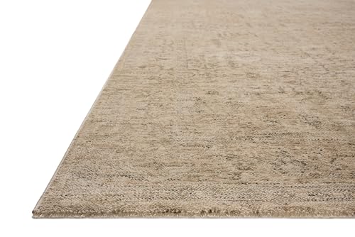 Loloi Magnolia Home by Joanna Gaines Junie Collection JUE-02 Oatmeal/Smoke 2'-7" x 8'-0", .38 Pile Height, Runner Rug - color: Oatmeal / Smoke, size: 2'7" x 8' (Rectangular)