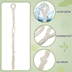 4 Pcs Hanging Plant Extender Macrame Plant Hanger Extender Large Hanging Rope for Spring Wall Holders Indoor Outdoor Home Decor