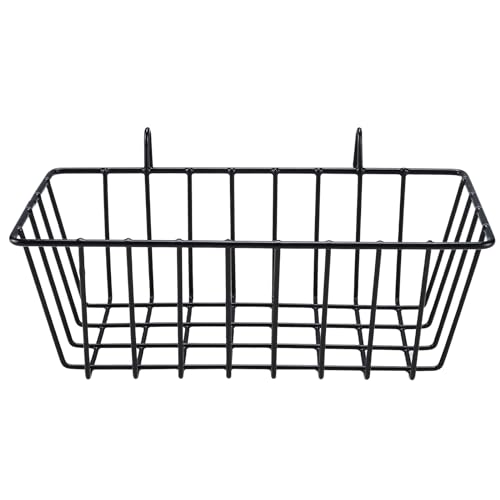 Yaegoo 6 Pack Wire Baskets, Wall Grid Panel Hanging Wire Basket, Black