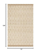 SAFAVIEH Natural Fiber Collection Area Rug - 6' x 9', Natural & Ivory, Handmade Boho Farmhouse Fringe Jute, Ideal for High Traffic Areas in Living Room, Bedroom (NF184A) - size: 6' x 9' (Rectangular)